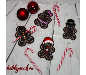 Stickserie ITH - Gingerbread Lebkuchenmann Gutschein Süßigkeiten Halter